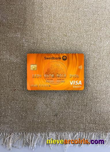 Latvia Swedbank visa electron card photolook
